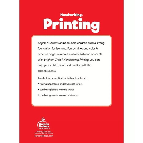 Handwriting Printing Workbook Practice K-12, Paperback, Homeschooling, *NEW - Picture 2 of 4